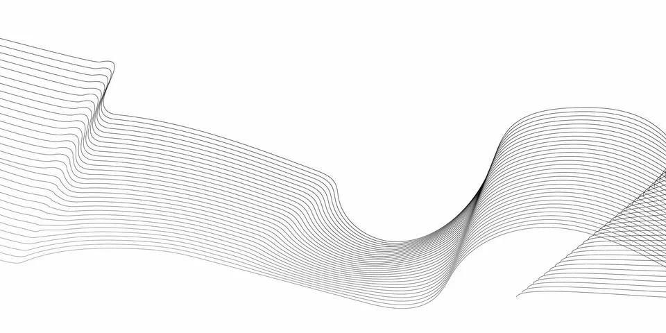 Dynamic flowing abstract lines with smooth curves and elegant motion on a m.. Stock Illustration