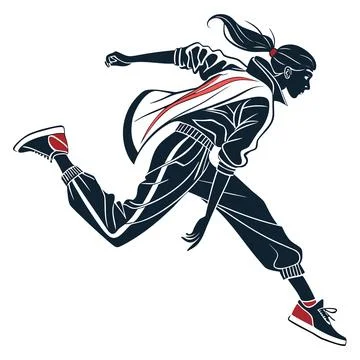 Dynamic flowing abstract motion shape, modern digital art. Illustrazione stock