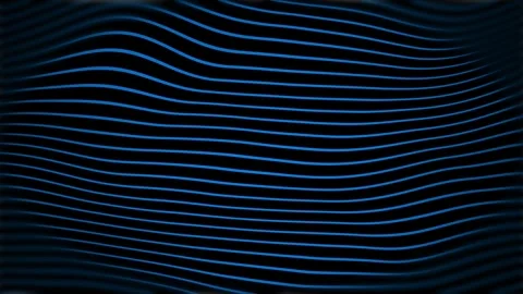 Dynamic Flowing Blue Lines on Dark Background with Elegant Abstract Pattern Видео 341926867