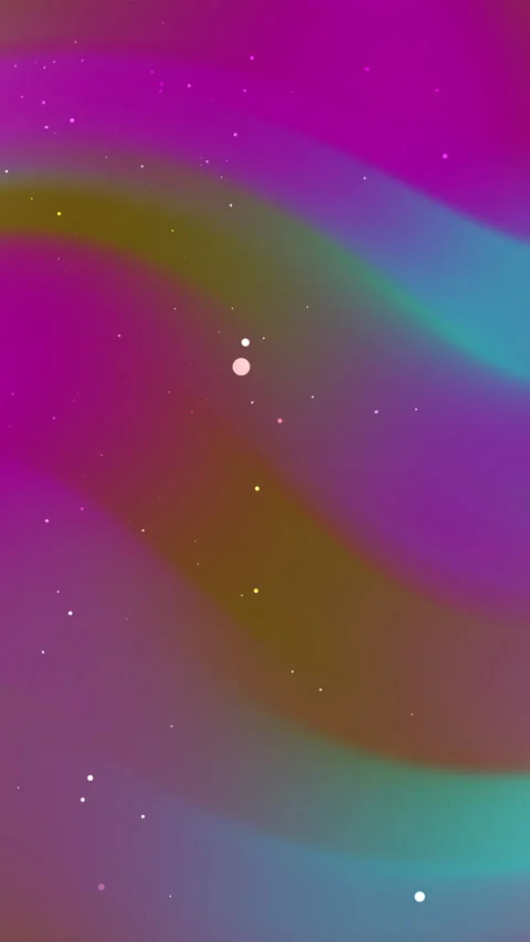 Dynamic flowing colorful gradient background with shimmering particles loop Stock Footage 338379814