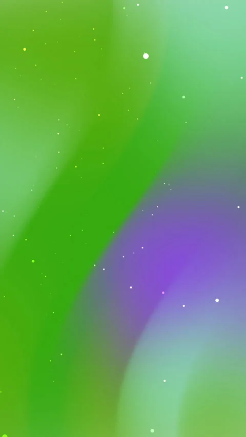 Dynamic flowing green and purple abstract background with sparkling particl.. Stockbeeldmateriaal 340441371