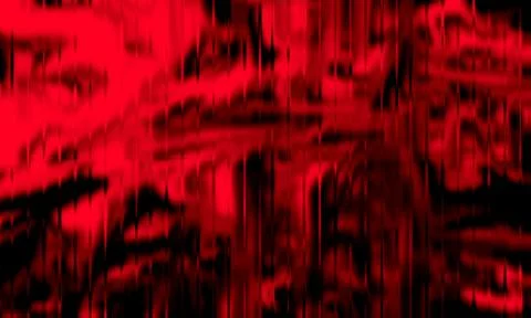 Dynamic flowing red liquid texture with intense abstract digital glitch effec Stock Illustration