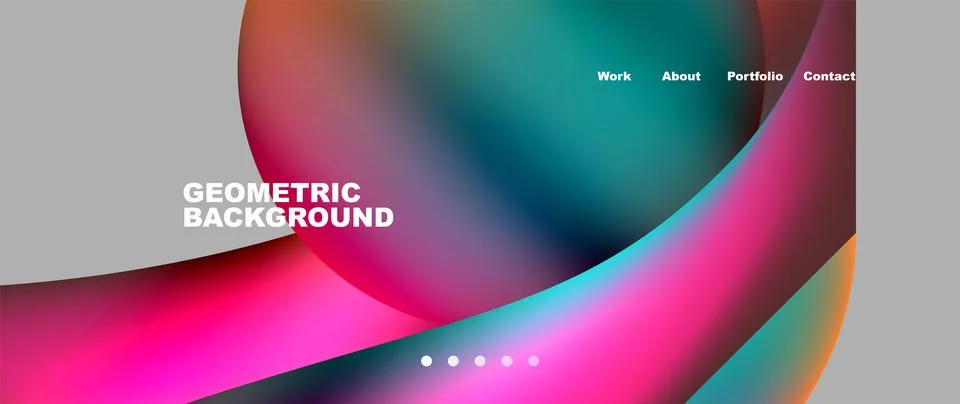 Dynamic flowing shapes concept design composition. Vector Illustration For Illustrazione stock