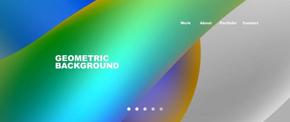 Dynamic flowing shapes concept design composition. Vector Illustration For Illustrazione stock