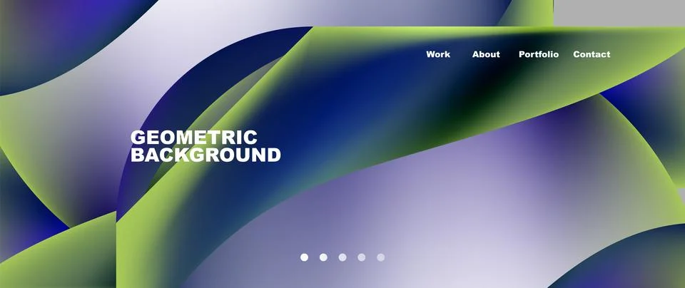 Dynamic flowing shapes concept design composition. Vector Illustration For Illustrazione stock