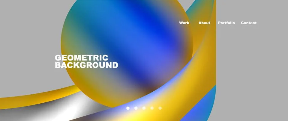 Dynamic flowing shapes concept design composition. Vector Illustration For Illustrazione stock