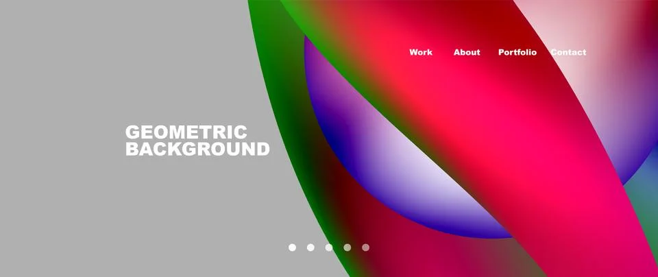 Dynamic flowing shapes concept design composition. Vector Illustration For Illustrazione stock