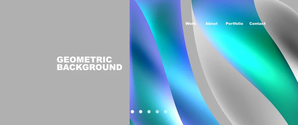 Dynamic flowing shapes concept design composition. Vector Illustration For Stock Illustration