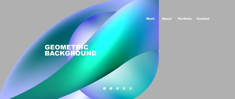 Dynamic flowing shapes concept design composition. Vector Illustration For Stock Illustration