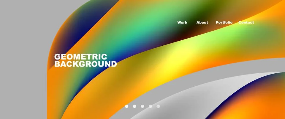 Dynamic flowing shapes concept design composition. Vector Illustration For Illustrazione stock
