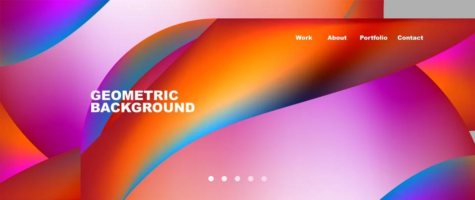 Dynamic flowing shapes concept design composition. Vector Illustration For Illustrazione stock