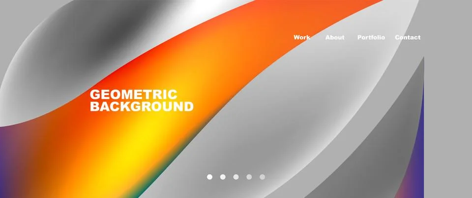 Dynamic flowing shapes concept design composition. Vector Illustration For Illustrazione stock