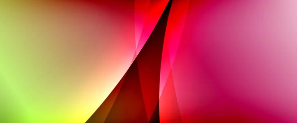 Dynamic flowing waves on gradient color background. Vector illustration For Stock Illustration