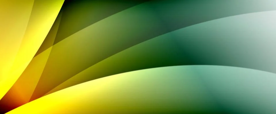 Dynamic flowing waves on gradient color background. Vector illustration For Illustrazione stock