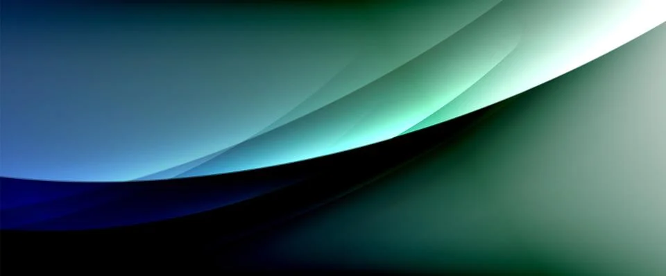 Dynamic flowing waves on gradient color background. Vector illustration For Ilustración de archivo