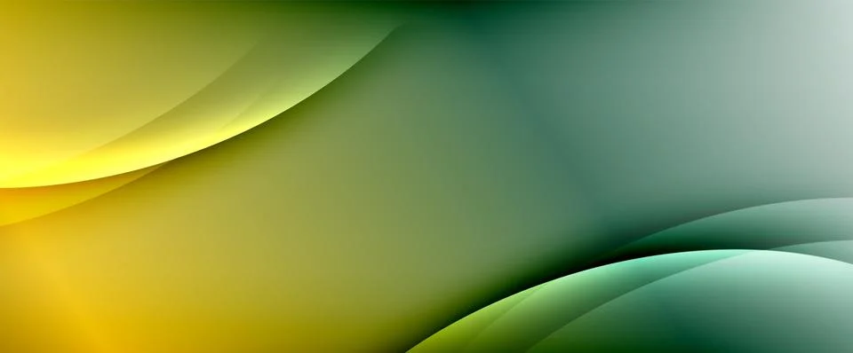 Dynamic flowing waves on gradient color background. Vector illustration For イラスト素材