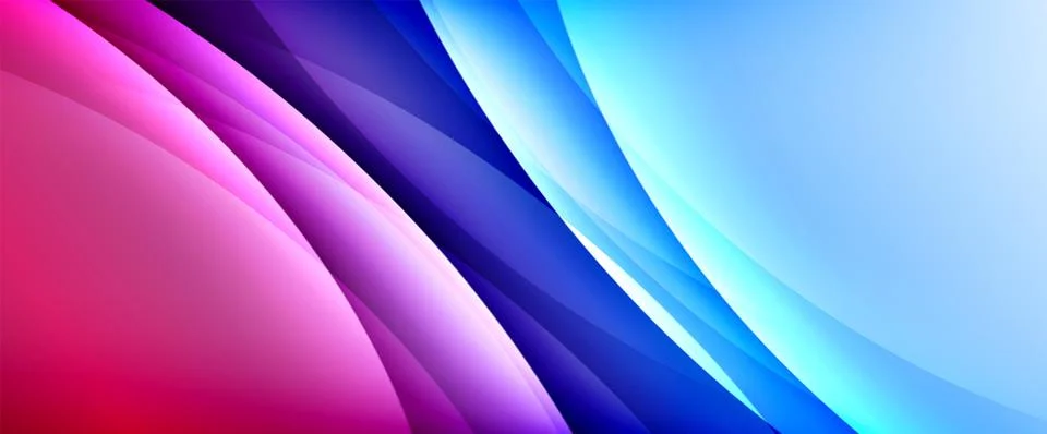Dynamic flowing waves on gradient color background. Vector illustration For イラスト素材