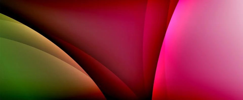Dynamic flowing waves on gradient color background. Vector illustration For イラスト素材