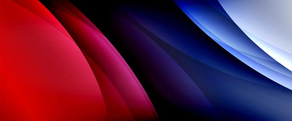 Dynamic flowing waves on gradient color background. Vector illustration For Stock Illustration