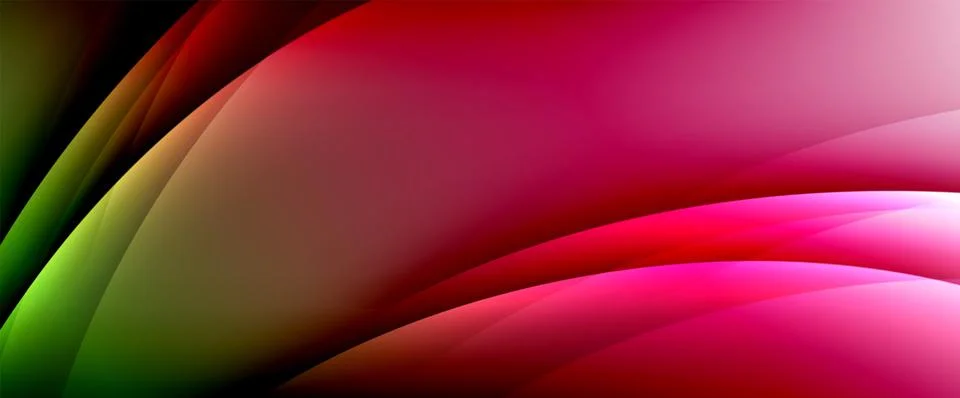 Dynamic flowing waves on gradient color background. Vector illustration For Stock Illustration