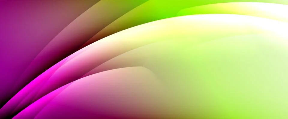 Dynamic flowing waves on gradient color background. Vector illustration For Stock Illustration