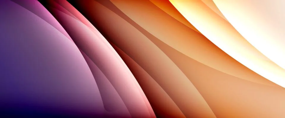 Dynamic flowing waves on gradient color background. Vector illustration For Stock Illustration