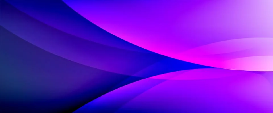 Dynamic flowing waves on gradient color background. Vector illustration For Ilustración de archivo