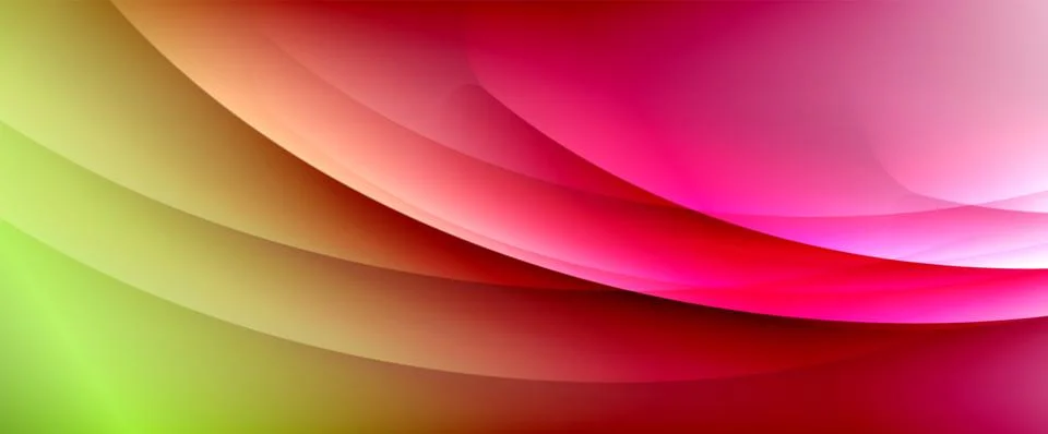 Dynamic flowing waves on gradient color background. Vector illustration For Stock Illustration