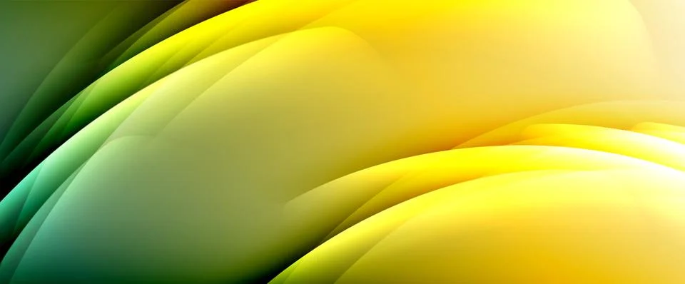 Dynamic flowing waves on gradient color background. Vector illustration For Stock Illustration