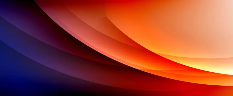 Dynamic flowing waves on gradient color background. Vector illustration For Illustrazione stock