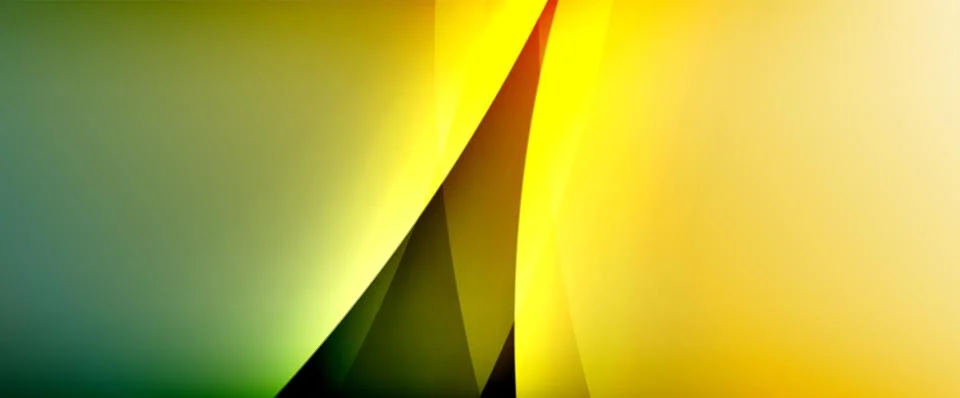 Dynamic flowing waves on gradient color background. Vector illustration For Illustrazione stock