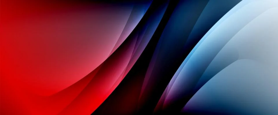 Dynamic flowing waves on gradient color background. Vector illustration For Stock Illustration