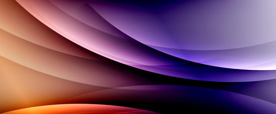 Dynamic flowing waves on gradient color background. Vector illustration For Stockillustratie