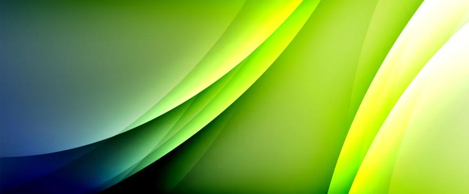 Dynamic flowing waves on gradient color background. Vector illustration For イラスト素材