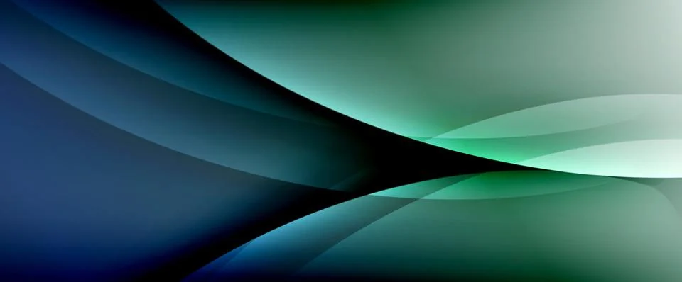 Dynamic flowing waves on gradient color background. Vector illustration For Stock Illustration
