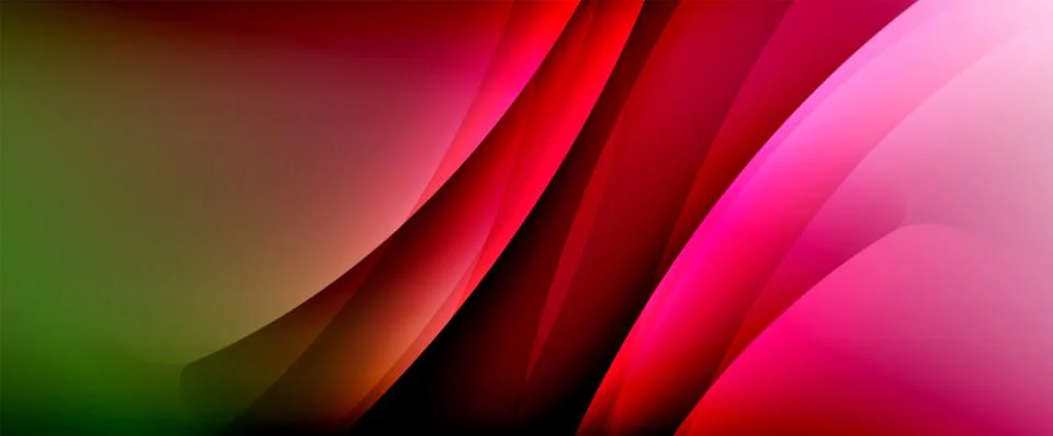 Dynamic flowing waves on gradient color background. Vector illustration For Stock Illustration