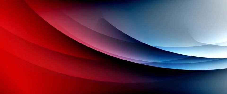 Dynamic flowing waves on gradient color background. Vector illustration For Stockillustratie