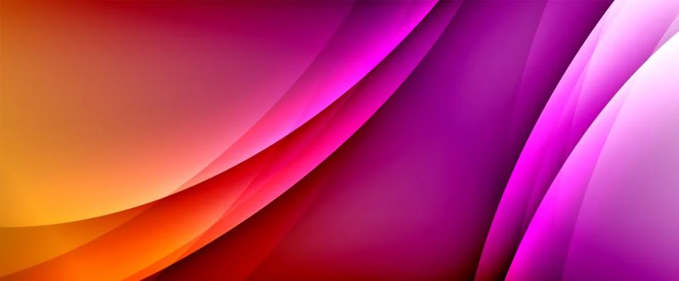 Dynamic flowing waves on gradient color background. Vector illustration For Stock Illustration