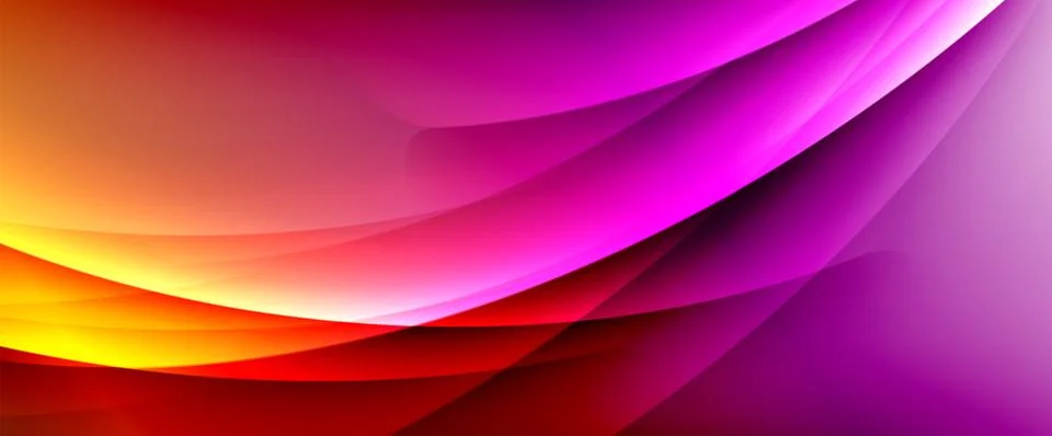 Dynamic flowing waves on gradient color background. Vector illustration For Stock Illustration