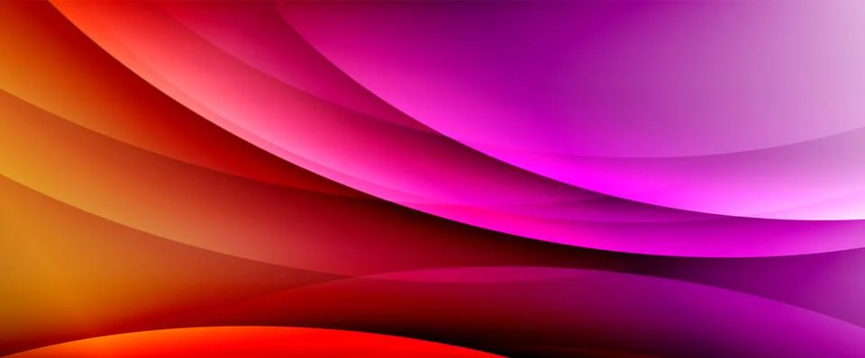 Dynamic flowing waves on gradient color background. Vector illustration For Stock Illustration