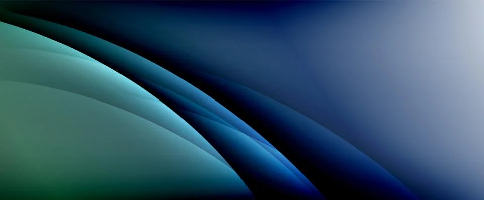 Dynamic flowing waves on gradient color background. Vector illustration For Illustrazione stock