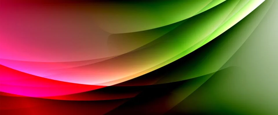 Dynamic flowing waves on gradient color background. Vector illustration For Stock Illustration