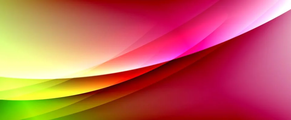 Dynamic flowing waves on gradient color background. Vector illustration For Stock Illustration