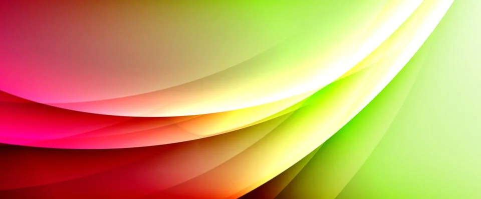 Dynamic flowing waves on gradient color background. Vector illustration For イラスト素材