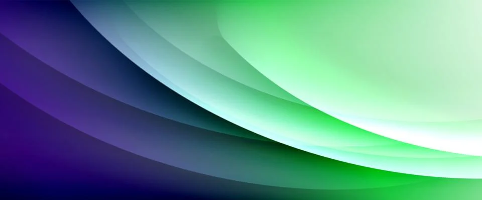 Dynamic flowing waves on gradient color background. Vector illustration For Stockillustratie