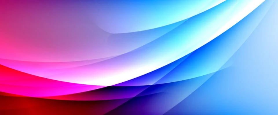 Dynamic flowing waves on gradient color background. Vector illustration For Illustrazione stock