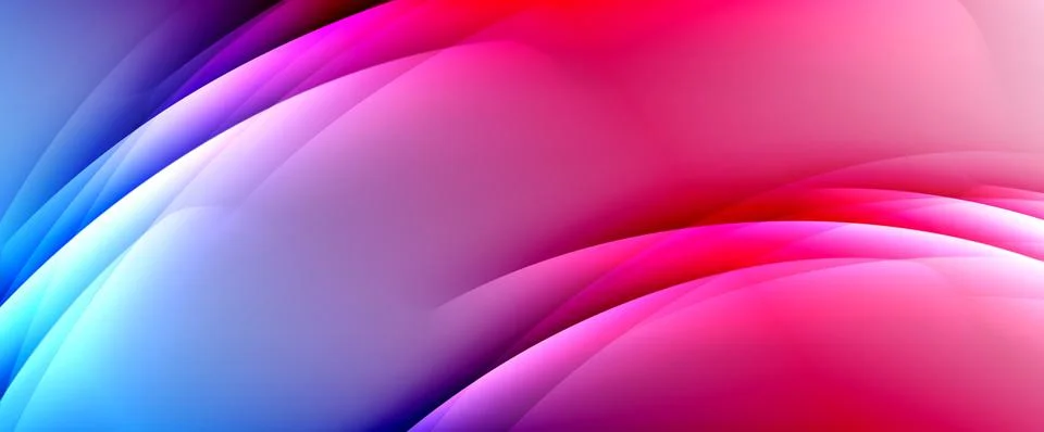 Dynamic flowing waves on gradient color background. Vector illustration For イラスト素材