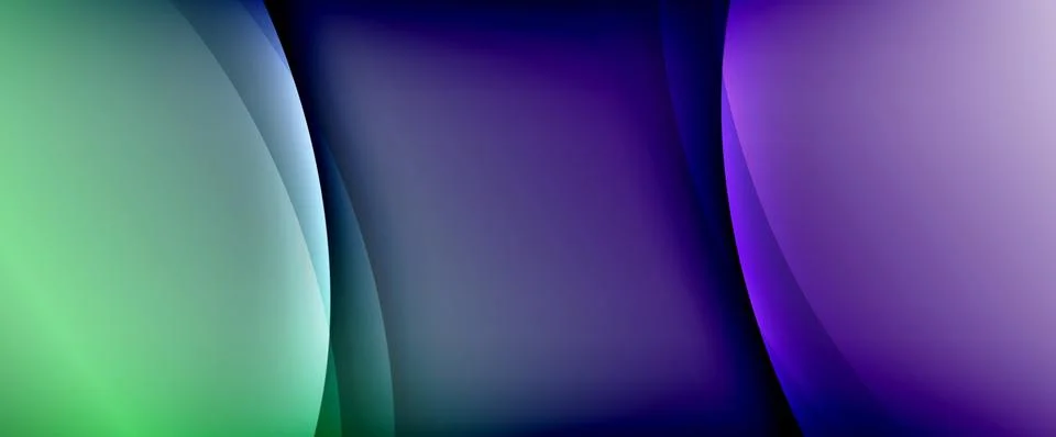Dynamic flowing waves on gradient color background. Vector illustration For Illustrazione stock