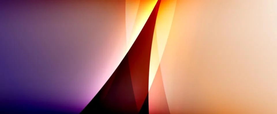 Dynamic flowing waves on gradient color background. Vector illustration For イラスト素材