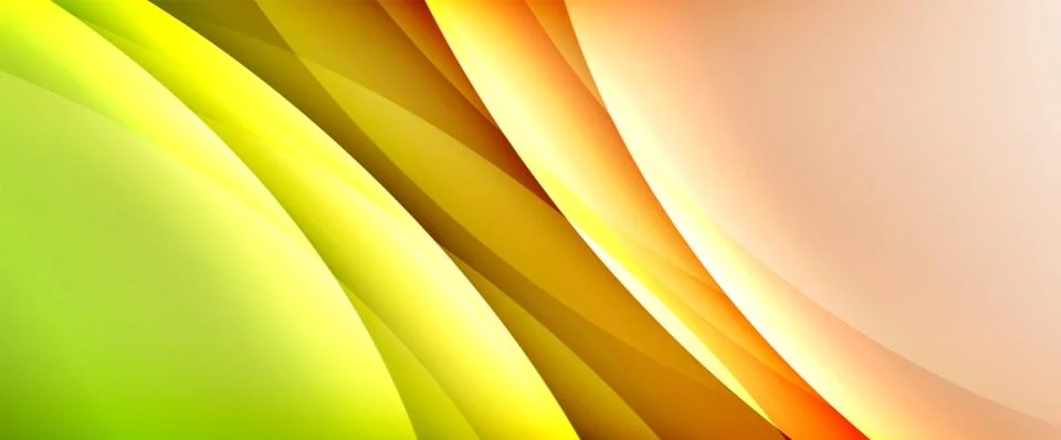 Dynamic flowing waves on gradient color background. Vector illustration For Stock Illustration